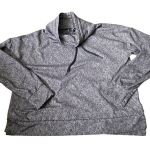 Mondetta Performance Pullover Hoodie Charcoal Grey Abstract Print Women's XL‎